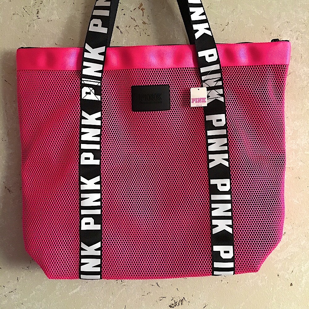 PINK VS Large Tote PINK Logo NWT RARE - Picture 4 of 8